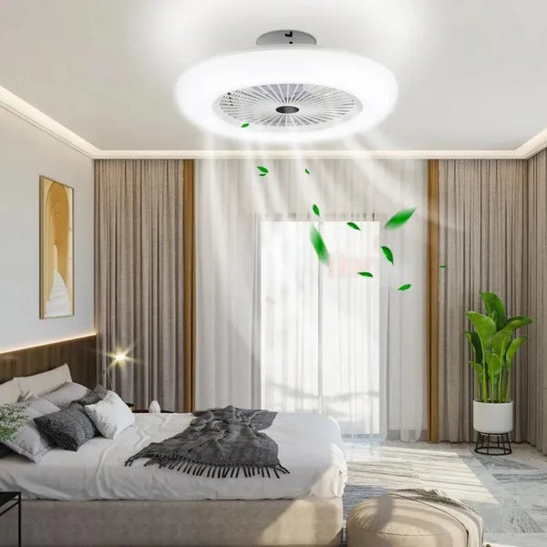 30W LED Ceiling Fan With Light And Remote Control, E27 Lamp, Ceiling Light