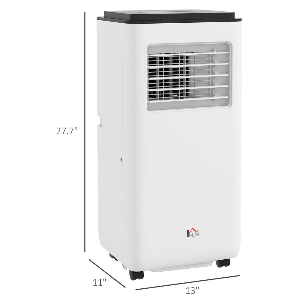 10,000 BTU Moible Air Conditioner 440 Sq. Ft., Dehumidifier Fan Auto Sleep with 24H Timer On/Off, Window Kit, White