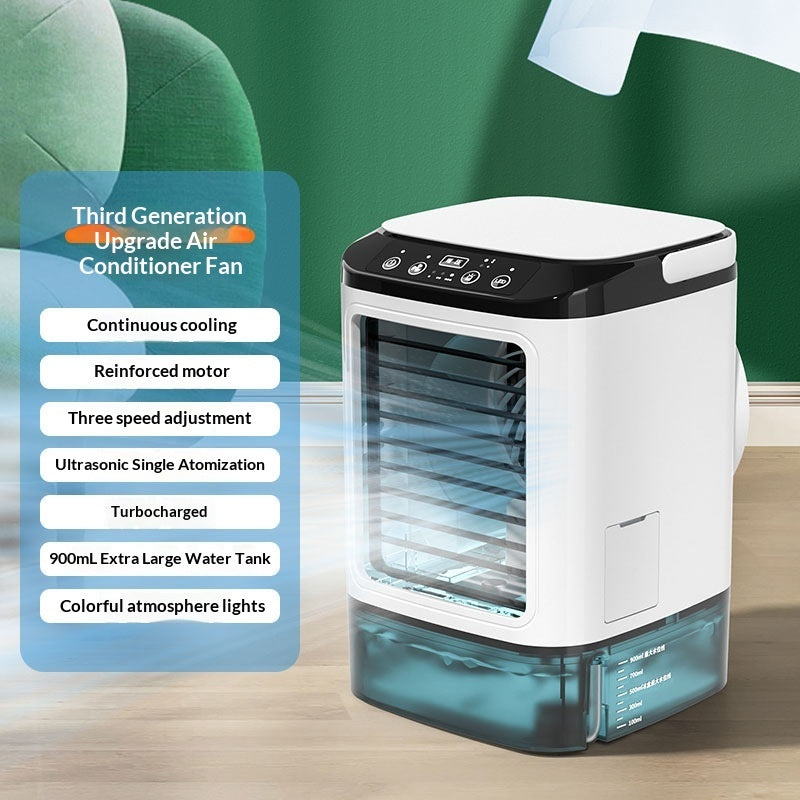 USB Desktop Fan With Mist Spray Humidifying Function And Cooling Features