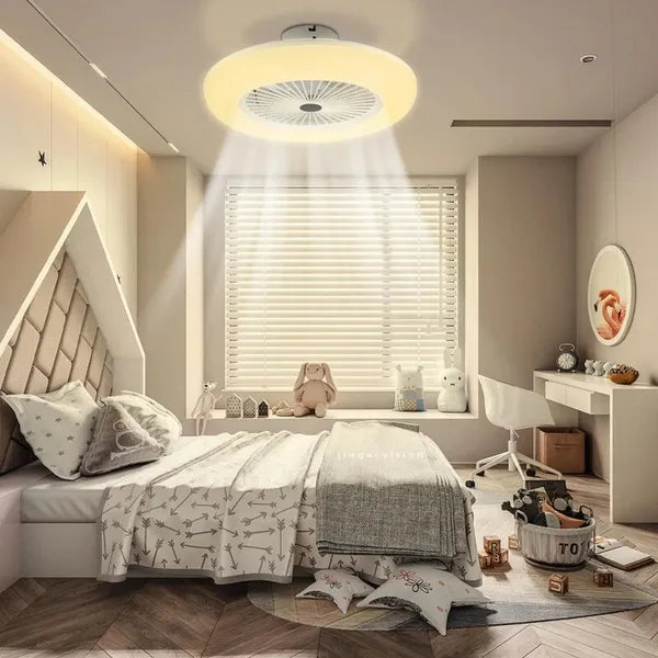 30W LED Ceiling Fan With Light And Remote Control, E27 Lamp, Ceiling Light