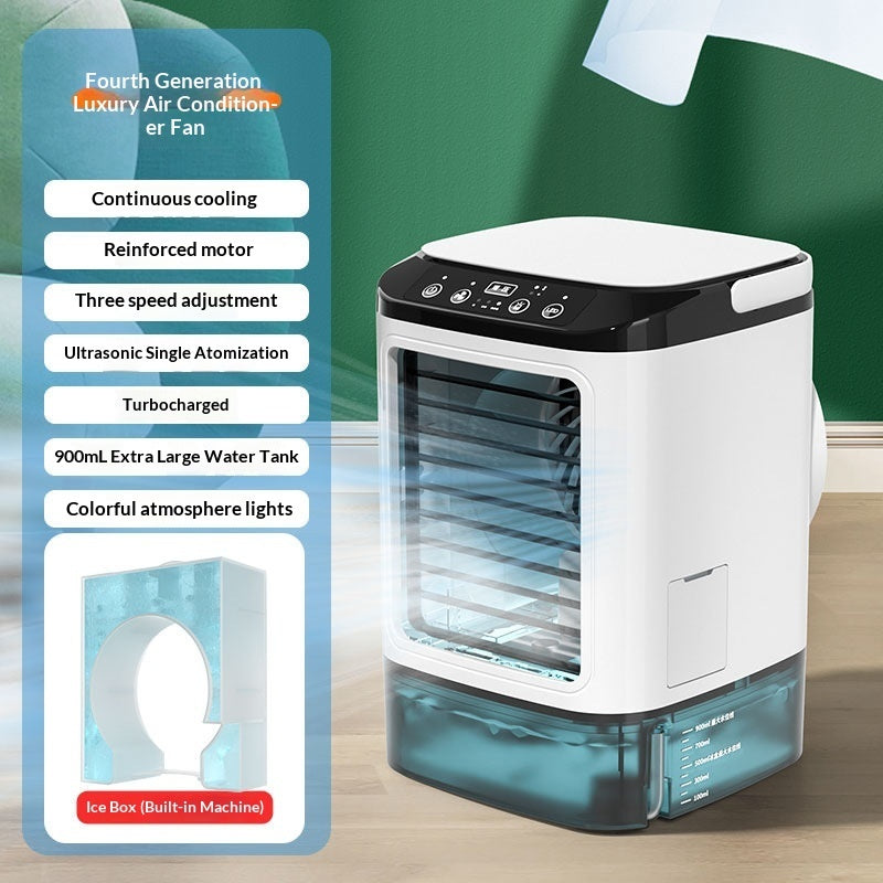 USB Desktop Fan With Mist Spray Humidifying Function And Cooling Features