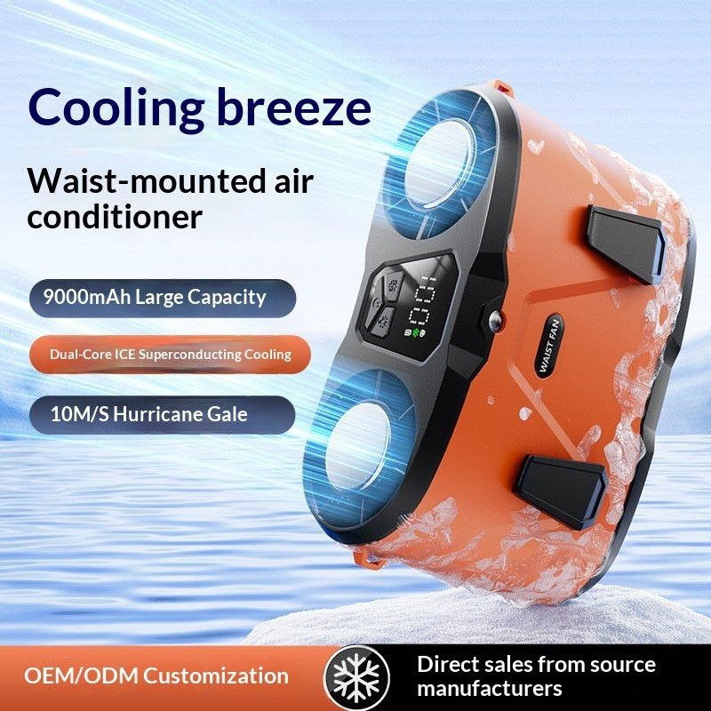 New Cooling USB-Charged Turbo High-Wind-Force Outdoor Portable Neck-Mounted Fan