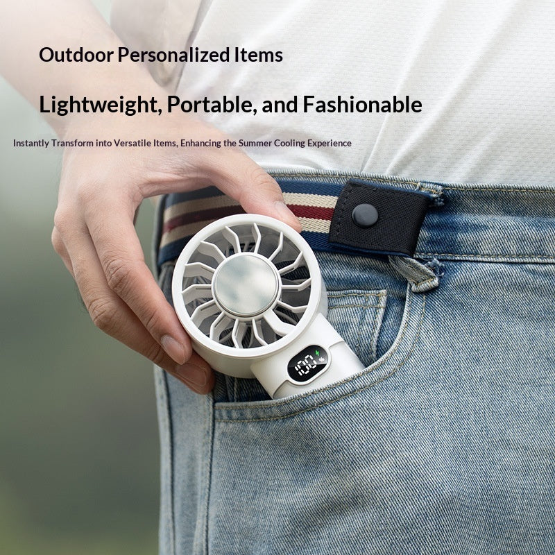 Outdoor Lightweight Portable Large-Capacity Mini Ice-Pack Handheld Fan
