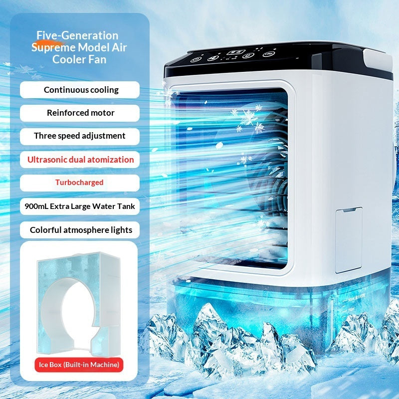 USB Desktop Fan With Mist Spray Humidifying Function And Cooling Features