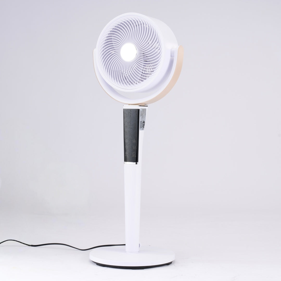 Silent Upright Fan, 15-speed Floor-standing Fan, With Touch Control And LED Lights