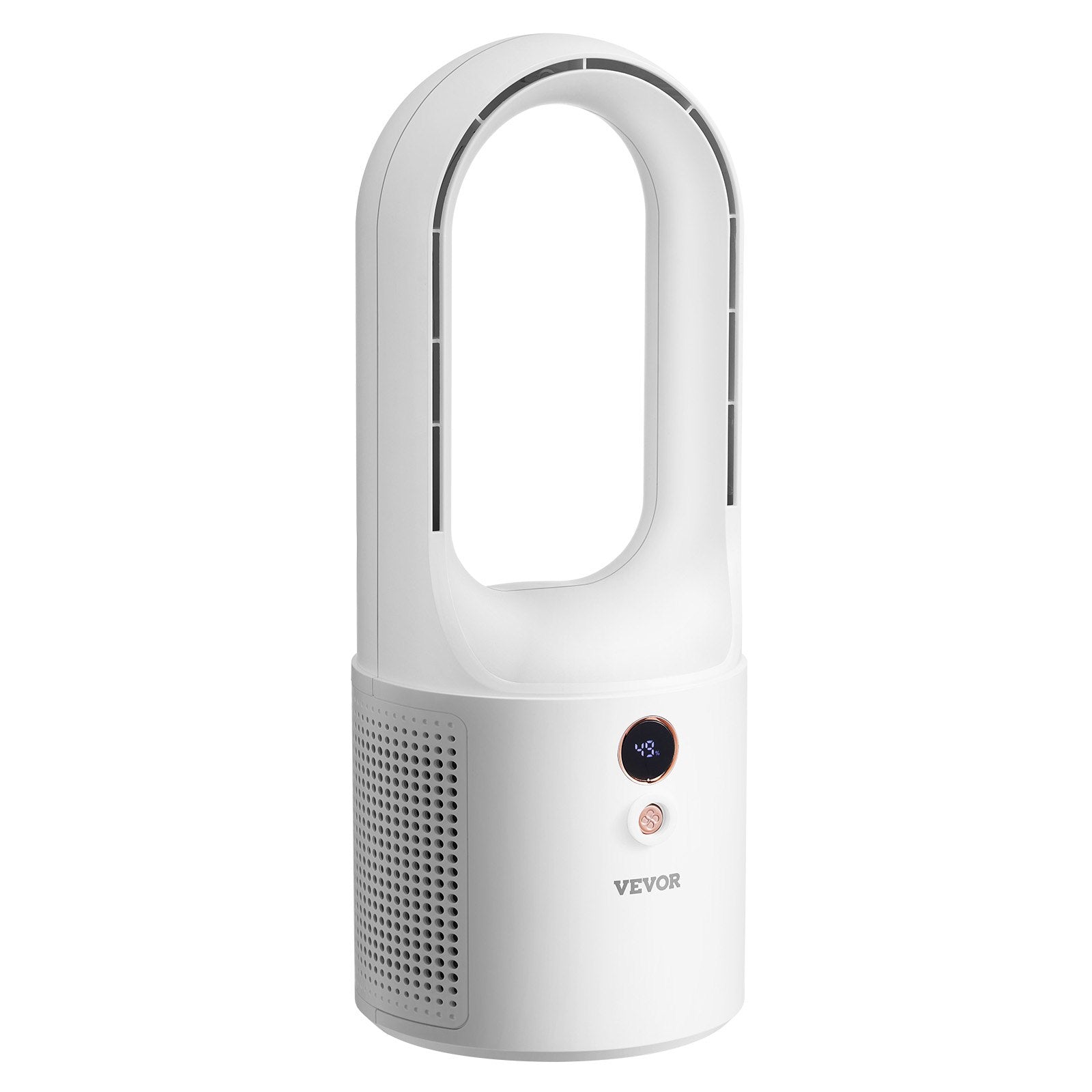 Desk Fan Bladeless, 12.99 Inch Portable Desk Fan, 6-Speed USB Quiet Cooling Small Tower Fan With Rechargeable Battery, Easy To Clean & Kids-Friendly, Blows Cold Air For Bedroom, Office, Home