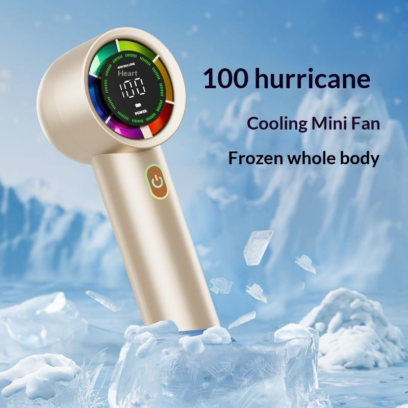 G80 High-Speed Cooling Handheld Fan USB-Rechargeable Brushless Mini Portable Fan Cross-Border