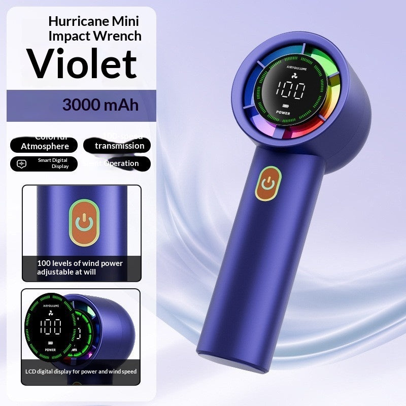 G80 High-Speed Cooling Handheld Fan USB-Rechargeable Brushless Mini Portable Fan Cross-Border